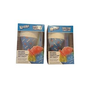 UNOPENED 2 Koolaid Snow Cone Party Kits Cup Spoon Straws